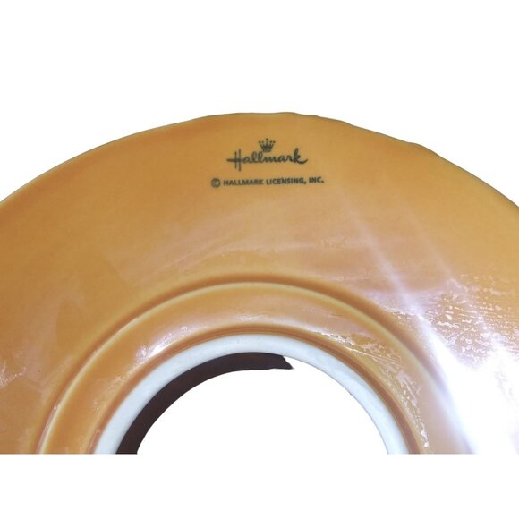 Hallmark Coral Orange Harvest Leaves and Acorns Fall Candle Shade Topper - Picture 6 of 8